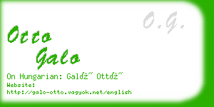 otto galo business card